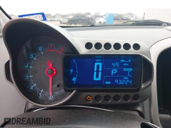 2014 Chevrolet Sonic LT with VIN 1G1JC6SB2E4215465, listed as a IAAI auction lot 41140292 with 93,224 mi miles. Bid and sale history available at carsss.com. Image 7.