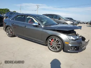 2018 Audi S4 Premium Plus with VIN WAUB4AF48JA120568, listed as a Copart auction lot 60743874 with 69,860 mi miles and Salvage Title. Bid and sale history available at carsss.com. Image 4.