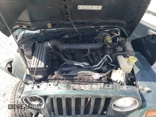 2001 Jeep Wrangler Sahara with VIN 1J4FA59S71P339334, listed as a Copart auction lot 74805224 with 265,778 mi miles and Salvage Title. Bid and sale history available at carsss.com. Image 11.