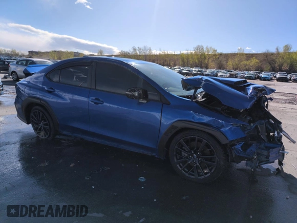 2022 Subaru WRX Limited with VIN JF1VBAL66N9022471, listed as a Copart auction lot 54058415 with 21,239 mi miles and Salvage title. Bid and sale history available at DreamBid. Image 4.
