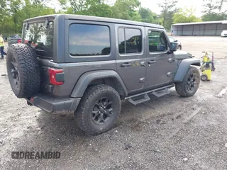 2021 Jeep Wrangler Unlimited Willys с VIN 1C4HJXDG2MW646904, выставлен на аукционе IAAI как лот 42267506 с пробегом 55 530 миль миль и . История ставок и продаж доступна на DreamBid. Изображение 4.