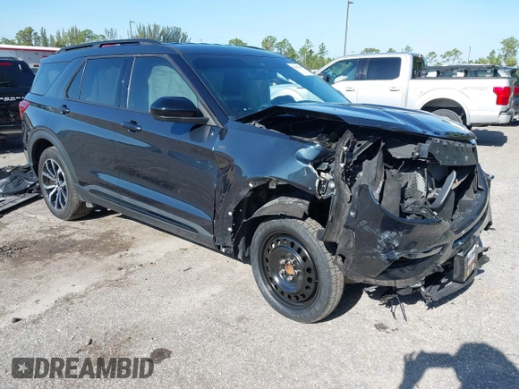 2022 Ford Explorer ST-Line z VIN 1FMSK7KH9NGB68860, wystawiony jako IAAI lot #42287420 z przebiegiem 25 579 mil mil oraz . Historia ofert i sprzedaży dostępna na DreamBid. Obrazek 1.