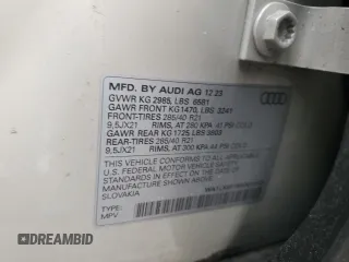 2024 Audi Q7 Premium Plus with VIN WA1LXBF79RD010132, listed as a Copart auction lot 46537955 with 10,664 mi miles and Salvage title. Bid and sale history available at DreamBid. Image 13.