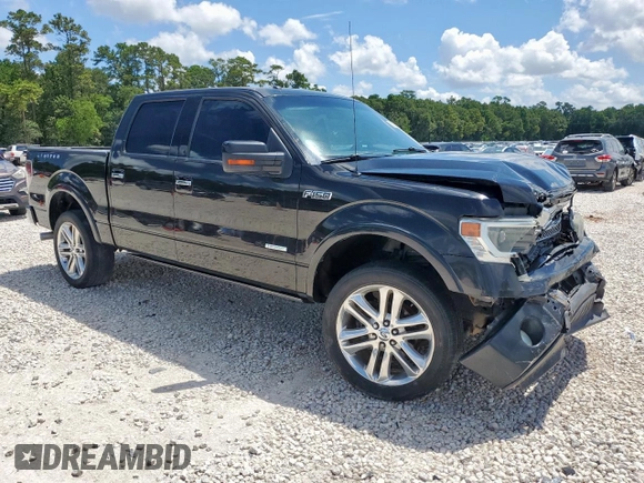 2013 Ford F-150 XL with VIN 1FTFW1ET2DFC34113, listed as a Copart auction lot 62120405 with 54,344 mi miles and Salvage title. Bid and sale history available at DreamBid. Image 4.