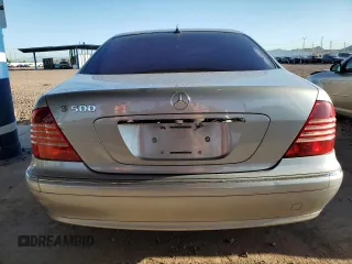 2001 Mercedes-Benz S-Class with VIN WDBNG75JX1A147190, listed as a Copart auction lot 68037254 with 0 mi miles and Salvage Title. Bid and sale history available at carsss.com. Image 6.
