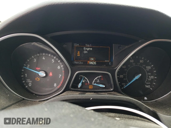 2017 Ford Focus SE with VIN 1FADP3FE2HL263592, listed as a Copart auction lot 65259845 with 74,413 mi miles and Clean title. Bid and sale history available at DreamBid. Image 9.