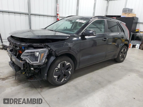 2023 Kia Niro Wind with VIN KNDCR3L13P5053863, listed as a Copart auction lot 53350945 with 23,474 mi miles and Non Repairable. Bid and sale history available at carsss.com. Image 1.