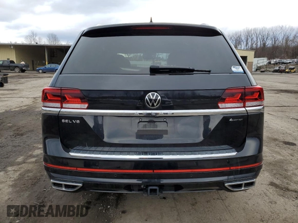 2023 Volkswagen Atlas SEL Premium R-Line with VIN 1V2FR2CA5PC552133, listed as a Copart auction lot 47933765 with 19,564 mi miles and Salvage title. Bid and sale history available at DreamBid. Image 6.