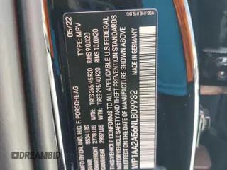 2022 Porsche Macan with VIN WP1AA2A56NLB09932, listed as a Copart auction lot 55310715 with 18,741 mi miles and Salvage title. Bid and sale history available at DreamBid. Image 14.