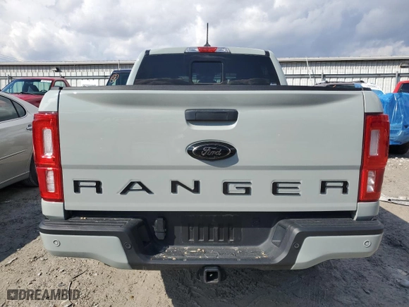 2023 Ford Ranger XL with VIN 1FTER4FH7PLE00968, listed as a Copart auction lot 46299805 with 25,262 mi miles and Salvage Title. Bid and sale history available at carsss.com. Image 6.