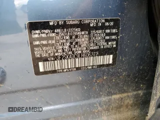 2020 Subaru Forester with VIN JF2SKADC9LH606272, listed as a Copart auction lot 78724774 with 50,505 mi miles and Non repairable. Bid and sale history available at DreamBid. Image 13.
