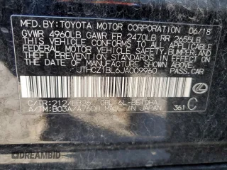 2018 Lexus GS with VIN JTHCZ1BL6JA009960, listed as a Copart auction lot 85903234 with 70,769 mi miles and Salvage Title. Bid and sale history available at carsss.com. Image 12.