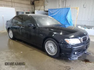 2007 BMW 7 Series 750i with VIN WBAHL83527DT89112, listed as a Copart auction lot 52806635 with 174,758 mi miles and Salvage title. Bid and sale history available at DreamBid. Image 4.