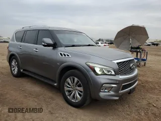 2015 Infiniti QX80 with VIN JN8AZ2NF9F9570736, listed as a Copart auction lot 82087543 with 130,009 mi miles. Bid and sale history available at carsss.com. Image 4.