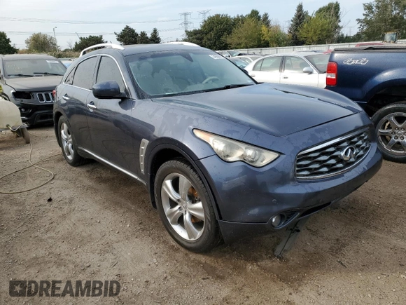 2009 Infiniti FX35 with VIN JNRAS18W39M156360, listed as a Copart auction lot 74988014 with 206,260 mi miles and Salvage Title. Bid and sale history available at carsss.com. Image 4.