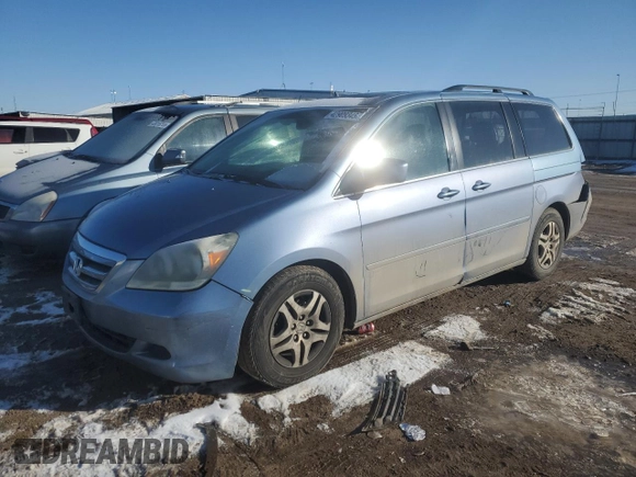 2006 Honda Odyssey EX-L with VIN 5FNRL387X6B013141, listed as a Copart auction lot 42909345 with 220,725 mi miles and Salvage Title. Bid and sale history available at carsss.com. Image 1.