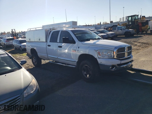 2008 Dodge 2500 SLT with VIN 3D7KS28A38G196251, listed as a Copart auction lot 81041614 with 128,796 mi miles and Salvage title. Bid and sale history available at DreamBid. Image 4.