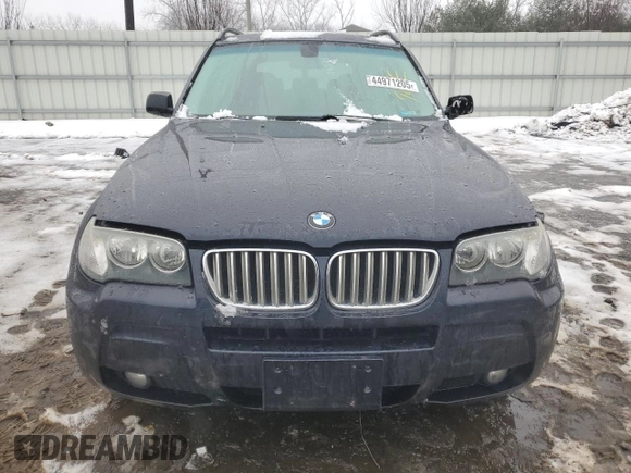 2009 BMW X3 xDrive30i with VIN WBXPC93409WJ30690, listed as a Copart auction lot 44971205 with 0 mi miles and Salvage Title. Bid and sale history available at carsss.com. Image 5.