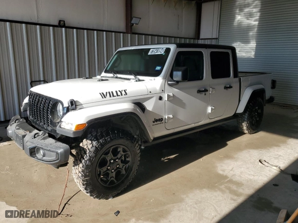 2023 Jeep Gladiator Willys with VIN 1C6HJTAG9PL555140, listed as a Copart auction lot 73541094 with 10,094 mi miles and Clean Title. Bid and sale history available at carsss.com. Image 1.