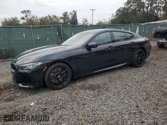 2024 BMW 8 Series M850i with VIN WBAGV8C00RCR84642, listed as a Copart auction lot 81367034 with 2,058 mi miles and Salvage Title. Bid and sale history available at carsss.com. Image 1.