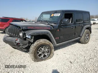 2021 Jeep Wrangler Unlimited Rubicon z VIN 1C4HJXFN8MW558306, wystawiony jako Copart lot #48683685 z przebiegiem Nie podano mil oraz Szkoda całkowita • Salvage title. Historia ofert i sprzedaży dostępna na DreamBid. Obrazek 1.
