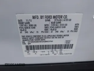 2016 Ford Explorer with VIN 1FM5K8BH5GGB63791, listed as a IAAI auction lot 41146771 with 205,423 mi miles and . Bid and sale history available at carsss.com. Image 9.