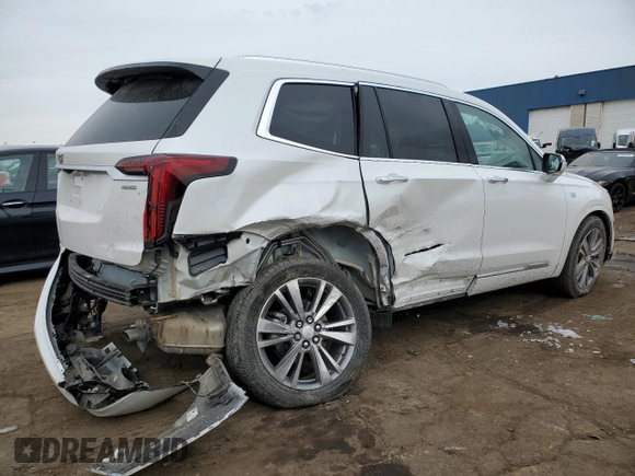 2024 Cadillac XT6 AWD Premium Luxury with VIN 1GYKPDRS0RZ759007, listed as a Copart auction lot 44117035 with 10,037 mi miles and Salvage title. Bid and sale history available at DreamBid. Image 3.