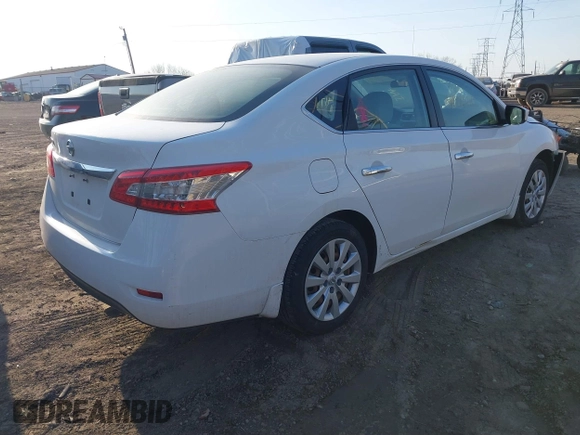 2015 Nissan Sentra S with VIN 3N1AB7AP6FY357106, listed as a IAAI auction lot 41773210 with 138,621 mi miles. Bid and sale history available at carsss.com. Image 4.