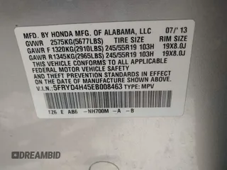 2014 Acura MDX Technology z VIN 5FRYD4H45EB008463, wystawiony jako IAAI lot #42193760 z przebiegiem 213 069 mil mil oraz . Historia ofert i sprzedaży dostępna na DreamBid. Obrazek 9.
