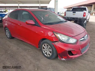 2012 Hyundai Accent GLS with VIN KMHCT4AE1CU233593, listed as a IAAI auction lot 41789183 with 130,681 mi miles. Bid and sale history available at carsss.com. Image 1.