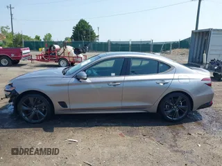 2023 Genesis G70 2.0T with VIN KMTG34TA2PU121151, listed as a IAAI auction lot 42425161 with 19,646 mi miles and . Bid and sale history available at DreamBid. Image 14.