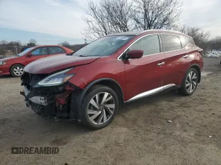 2019 Nissan Murano SL with VIN 5N1AZ2MS6KN116807, listed as a Copart auction lot 45186695 with 24,280 mi miles and Salvage Title. Bid and sale history available at carsss.com. Image 1.