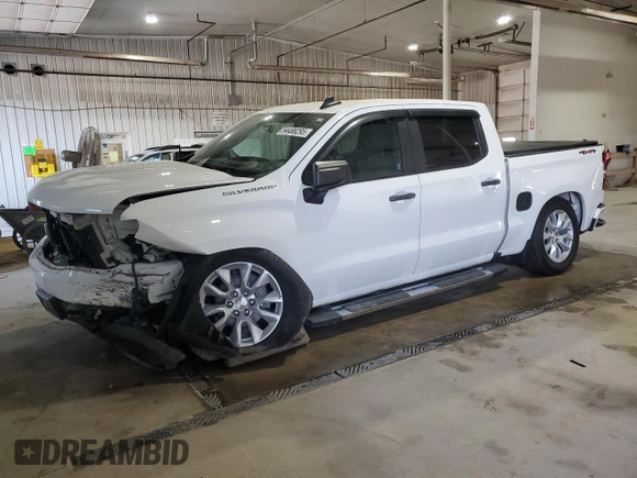 2019 Chevrolet Silverado 1500 Custom with VIN 3GCPYBEH2KG157495, listed as a Copart auction lot 54488295 with 77,899 mi miles and Salvage Title. Bid and sale history available at DreamBid. Image 1.