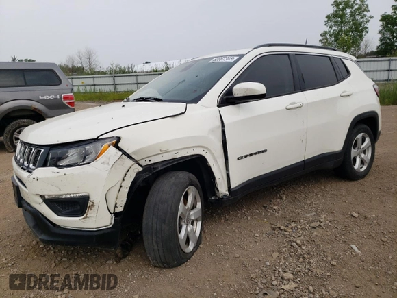 2021 Jeep Compass Latitude with VIN 3C4NJDBB5MT524553, listed as a Copart auction lot 60867305 with 80,314 mi miles and Salvage title. Bid and sale history available at DreamBid. Image 1.
