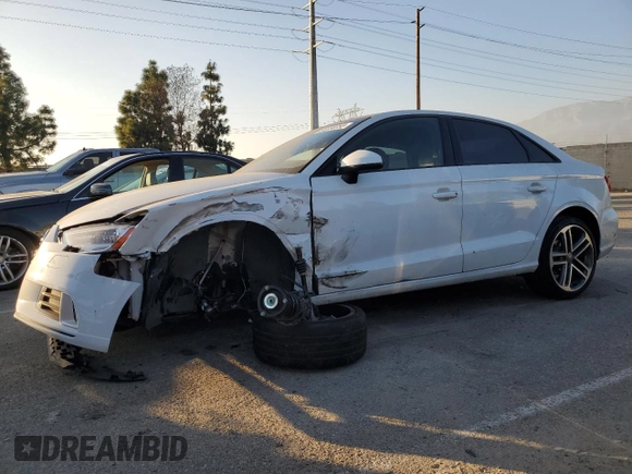 2018 Audi A3 Sedan Premium with VIN WAUAUGFF6J1042212, listed as a Copart auction lot 80358753 with 64,712 mi miles. Bid and sale history available at carsss.com. Image 1.