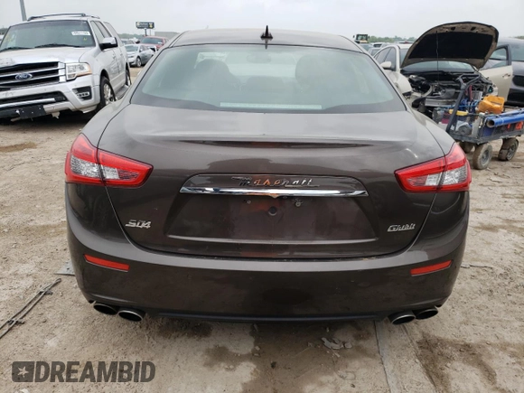 2017 Maserati Ghibli S Q4 with VIN ZAM57RTL6H1199004, listed as a Copart auction lot 46513193 with 53,767 mi miles. Bid and sale history available at carsss.com. Image 6.