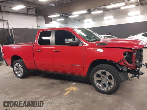 2020 Ram 1500 Big Horn with VIN 1C6SRFBT3LN222815, listed as a IAAI auction lot 41843105 with 45,276 mi miles. Bid and sale history available at carsss.com. Image 14.