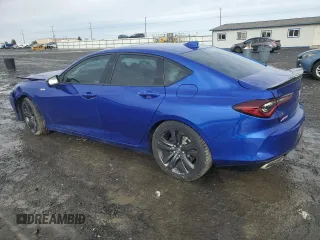 2021 Acura TLX w/A-Spec Package with VIN 19UUB5F59MA008532, listed as a Copart auction lot 46647805 with 17,468 mi miles and Salvage Title. Bid and sale history available at carsss.com. Image 2.