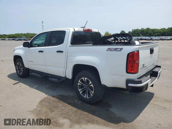 2021 Chevrolet Colorado 4WD Z71 with VIN 1GCGTDENXM1157360, listed as a Copart auction lot 59585985 with 53,156 mi miles and Salvage title. Bid and sale history available at DreamBid. Image 2.