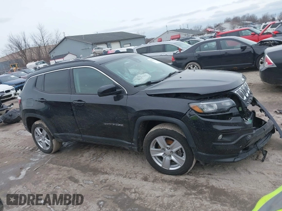 2022 Jeep Compass Latitude with VIN 3C4NJDBB9NT216660, listed as a IAAI auction lot 41505717 with 23,605 mi miles and . Bid and sale history available at DreamBid. Image 13.