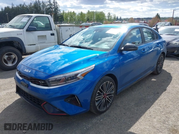 2023 Kia Forte GT with VIN 3KPF44AC5PE569796, listed as a IAAI auction lot 42078383 with 29,365 mi miles and . Bid and sale history available at carsss.com. Image 2.