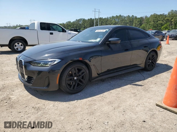 2023 BMW 4 Series 430i xDrive with VIN WBA73AV01PFN88144, listed as a Copart auction lot 53514735 with 61,582 mi miles and Salvage title. Bid and sale history available at DreamBid. Image 1.