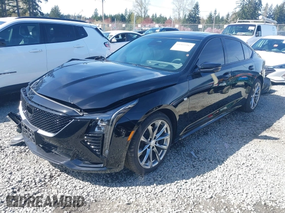 2025 Cadillac CT5 Sport with VIN 1G6DP5RK0S0109112, listed as a IAAI auction lot 41955382 with 5,107 mi miles and . Bid and sale history available at DreamBid. Image 17.