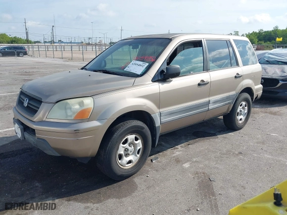 2005 Honda Pilot LX with VIN 2HKYF18125H532381, listed as a IAAI auction lot 42054852 with 236,410 mi miles. Bid and sale history available at carsss.com. Image 2.