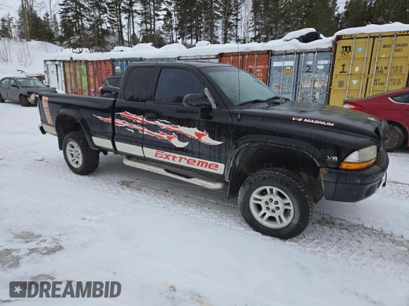 2000 Dodge Dakota Sport with VIN 1B7GG22N9YS708746, listed as a Copart auction lot 47067725 with 292,586 mi miles and Salvage Title. Bid and sale history available at carsss.com. Image 4.