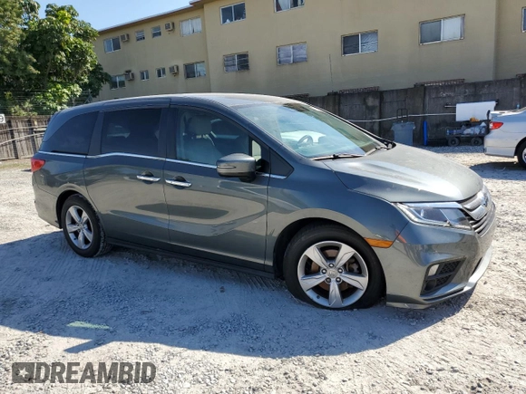2019 Honda Odyssey EX with VIN 5FNRL6H58KB052482, listed as a Copart auction lot 42491615 with 57,229 mi miles and Salvage Title. Bid and sale history available at carsss.com. Image 4.