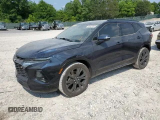2020 Chevrolet Blazer RS with VIN 3GNKBERS2LS602195, listed as a Copart auction lot 59052535 with 81,371 mi miles and Salvage title. Bid and sale history available at DreamBid. Image 1.