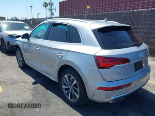 2022 Audi Q5 S line Premium Plus with VIN WA1EAAFY2N2056520, listed as a IAAI auction lot 42531917 with Not provided miles and . Bid and sale history available at DreamBid. Image 3.