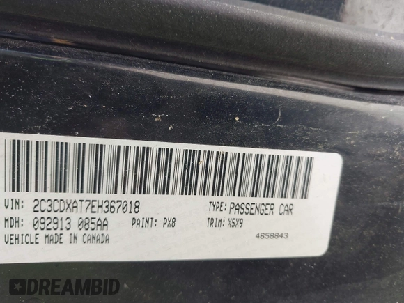 2014 Dodge Charger Police with VIN 2C3CDXAT7EH367018, listed as a IAAI auction lot 42136174 with 191,608 mi miles and . Bid and sale history available at DreamBid. Image 9.