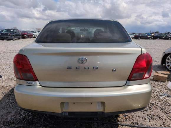 2000 Toyota ECHO with VIN JTDBT123XY0031281, listed as a Copart auction lot 51850585 with 160,831 mi miles and Salvage Title. Bid and sale history available at carsss.com. Image 6.